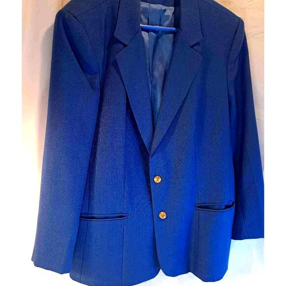 Stephen Douglas Ltd Women's Blazer Jacket Blue Solid Pockets USA 36 - Picture 2 of 6